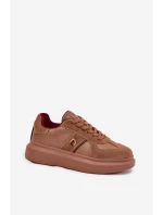 Dámské Kožené Sneakersy Na Platformě Daniel Lopez Just Dare SS2D4005 Hnědé