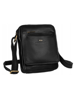 Pánské kabelky [DH] Kožená taška PTN 1117 NDM BLACK