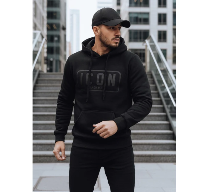 Pánská zateplená mikina s potiskem černá Dstreet model 21992994 - FashionStreet