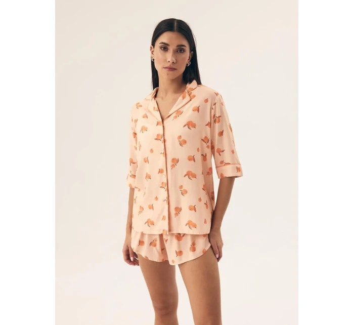 Henderson Dámské pyžamo 42686 Naranja kr/r S-2XL pruhované Henderson Dámské pyžamo 42686 Naranja kr/r S-2XL pruhované