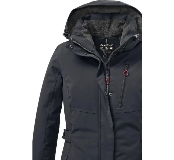 Dámská parka s kapucí Killtec KOW 165 36 černá nepromokavá větruodolná (37726/200)