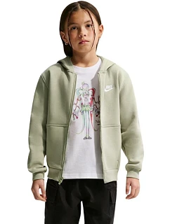 Dětská mikina Nike Sportswear Club Fleece, světle zelená, FD3004 304, velikost M