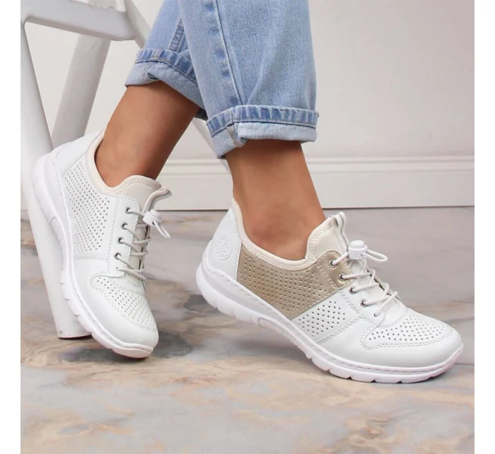 Pohodlná polobotka W model 22033528 bílá - Rieker