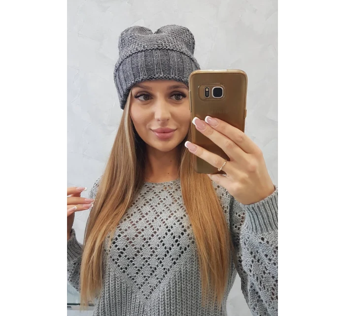 Dámská čepice Danuta K331 tmavě šedá Dámská čepice Danuta K331 tmavě šedá