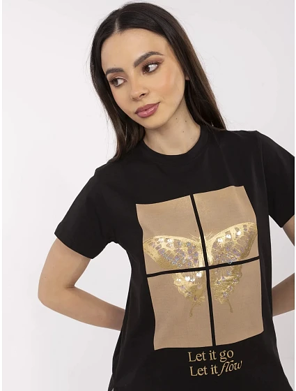 T shirt CLM TS model 21099013 czarny - FPrice T shirt CLM TS model 21099013 czarny - FPrice