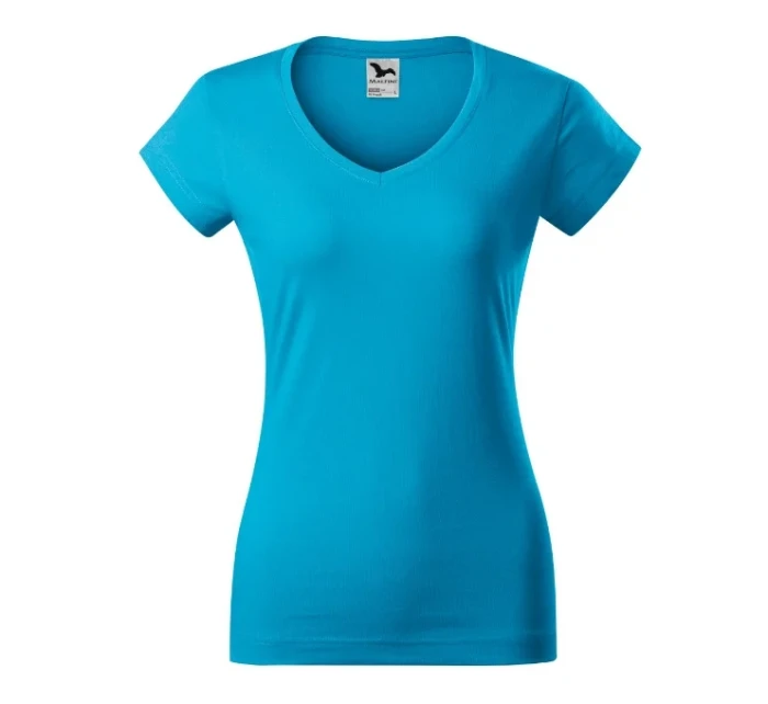 Fit V-neck tričko dámské tyrkysová Fit V-neck tričko dámské tyrkysová