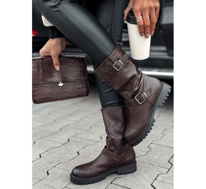 Dámské krátké hnědé boty WORKENNA FashionStreet ZY0543