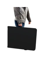 SKLÁDACÍ STŮL V Kufru 180x70x74CM MAX.100KG ČERNÝ