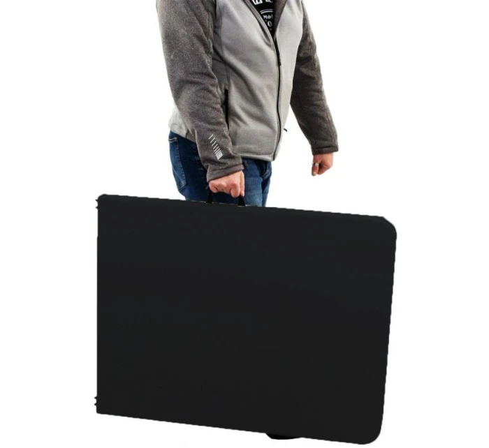 SKLÁDACÍ STŮL V Kufru 180x70x74CM MAX.100KG ČERNÝ