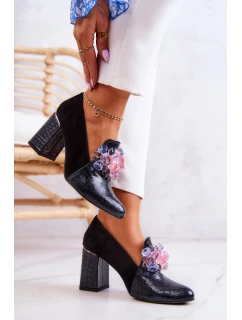 Semišové Lodičky Kůže černé model 21579520 - Boto