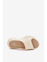 Dámské Pěnové Sandály Big Star model 21695296 Béžové - Big Star Shoes Dámské Pěnové Sandály Big Star model 21695296 Béžové - Big Star Shoes