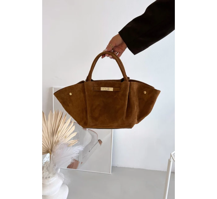 Kožená kabelka z přírodního semiše Camel model 21721790 - Boto