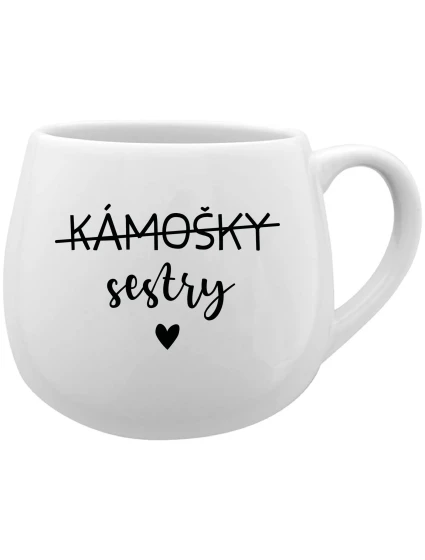 KÁMOŠKY SESTRY - bílý keramický hrníček 300 ml KÁMOŠKY SESTRY - bílý keramický hrníček 300 ml