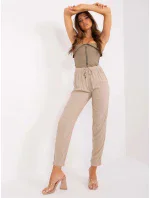 Dámské kalhoty D73760M61869O 001 Béžová - Sublevel