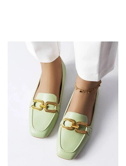 Dámské mokasiny model 21184639 zelené Solea - SWEET SHOES