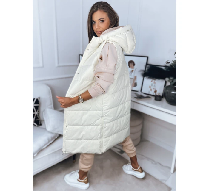 Dámská vesta BRONS ecru FashionStreet TY3088