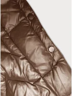 Dlouhá dámská prošívaná bunda ve velbloudí barvě model 21247429 - Glakate