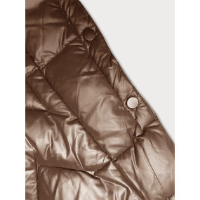 Dlouhá dámská prošívaná bunda ve velbloudí barvě Glakate (LU-2203)