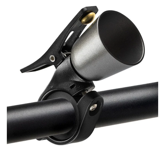 Hliníkový zvonek na kolo Rockbros stříbrný/černý pro děti