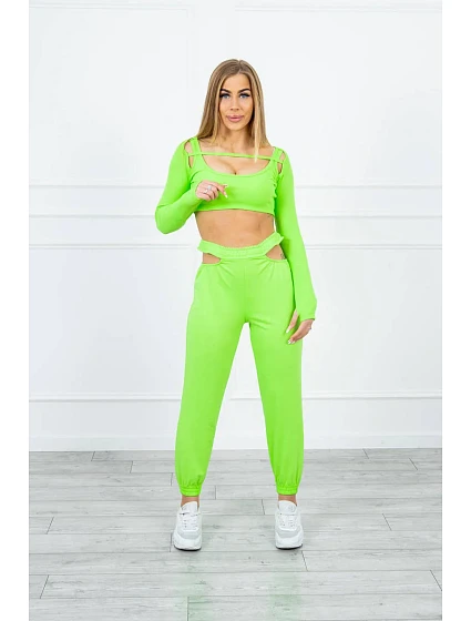 Sada s blůzou top zelená neonová Sada s blůzou top zelená neonová