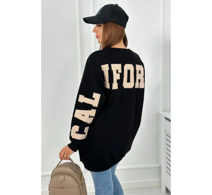 Izolovaná mikina s nápisem California černý