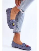 Semišové Mokasíny S Mašlí A Modre model 21623158 - Boto