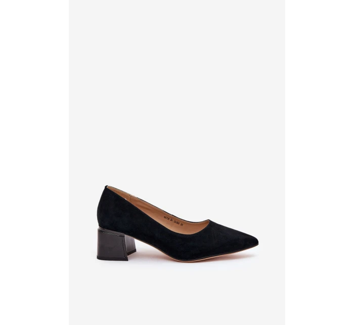 Semišové Hladké Lodičky S  Černé model 21686675 - VINCEZA