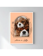 Plakát v rámu - 50x70- květinové ohraničení Plakát v rámu - 50x70- květinové ohraničení