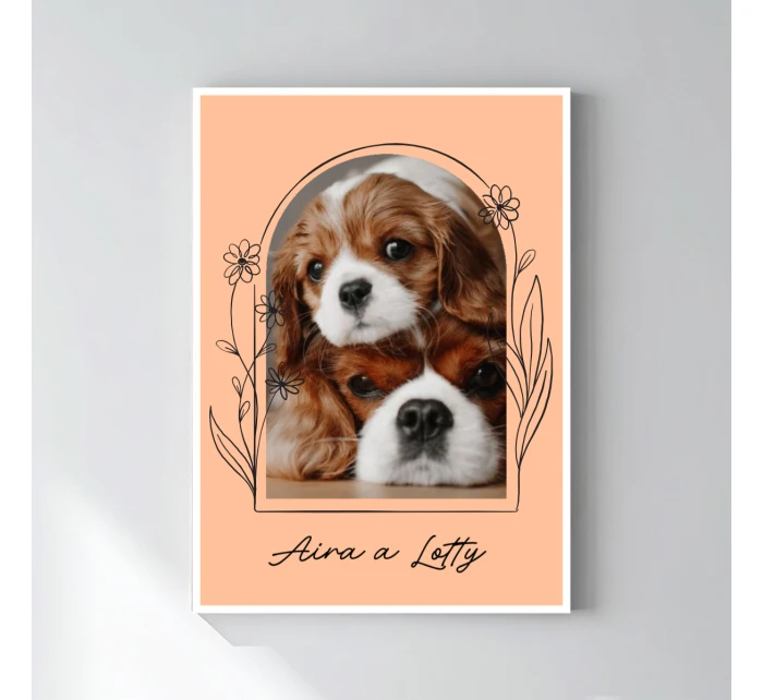 Plakát v rámu - 50x70- květinové ohraničení Plakát v rámu - 50x70- květinové ohraničení