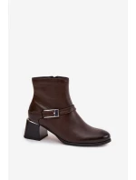 Boty na podpatku model 220702 Step in style Boty na podpatku model 220702 Step in style