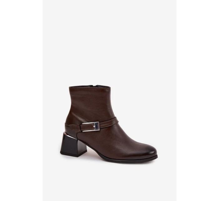 Boty na podpatku model 220702 Step in style Boty na podpatku model 220702 Step in style