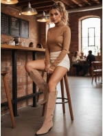 Dámské semišové kovbojské boty béžové Dstreet model 21993451 - FashionStreet Dámské semišové kovbojské boty béžové Dstreet model 21993451 - FashionStreet