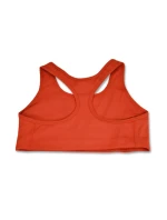 Sportovní podprsenka Nike Swoosh Pro-padded Bra Wmns Cinnabar/White - BV3630-624