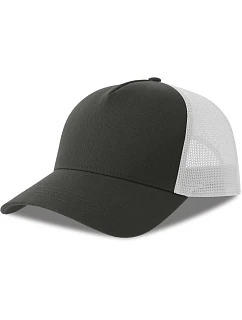 Atlantis Headwear Rapper Cotton-S 5 panelová Trucker kšiltovka 33.0260 dark grey/white