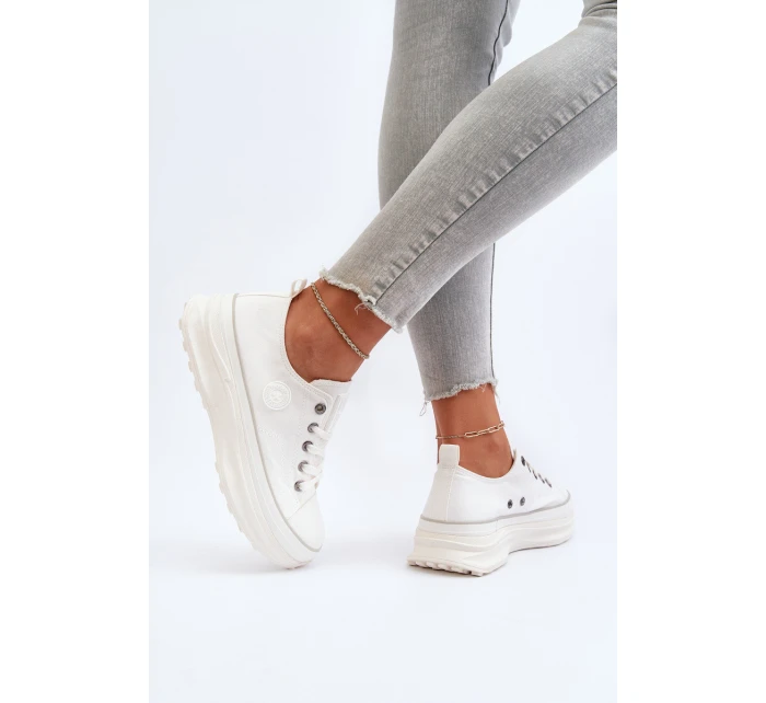 Dámské tenisky na masivní podrážce Big Star model 21653744 Bílé - Big Star Shoes Dámské tenisky na masivní podrážce Big Star model 21653744 Bílé - Big Star Shoes