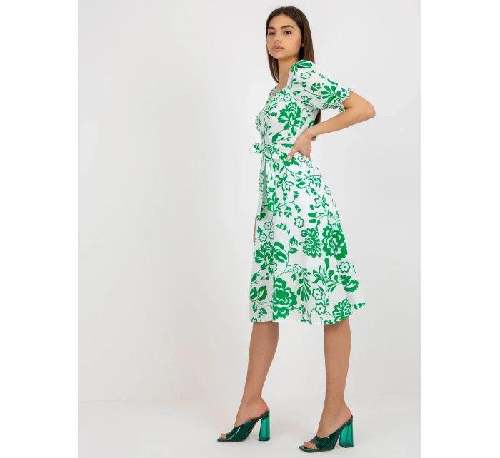 LK SK 508944 šaty.45P bílá zelená