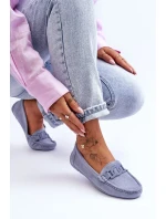 Dámské módní semišové mokasíny modré Rabell Dámské módní semišové mokasíny modré Rabell