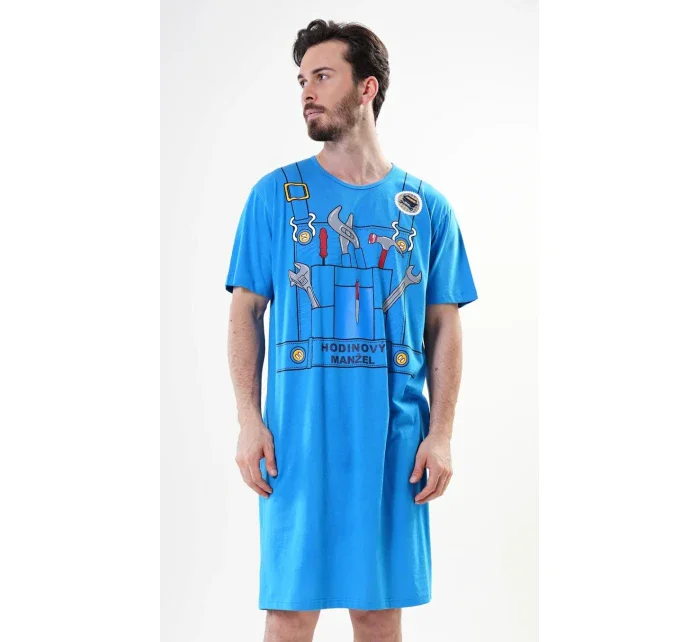 Pánská noční košile s krátkým rukávem model 17843964 - Vienetta MAN Pánská noční košile s krátkým rukávem model 17843964 - Vienetta MAN