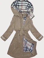 Dámská tenká parka s kapucí BH Forever light khaki(3) (BH-2403)