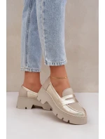 Kožené Dámské Mokasíny Na Platformě A Plochém Podpatku Panteří Zazoo 20191 Zlaté Kožené Dámské Mokasíny Na Platformě A Plochém Podpatku Panteří Zazoo 20191 Zlaté