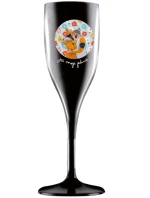 Personalizovaná nerozbitná prosecco sklenice s výřezem fotky na podkladu