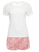 Dámské pyžamo QS6479E-SPN růžovobílá - Calvin Klein