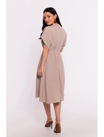 Rozšířené šaty model 20843828 béžové - BeWear