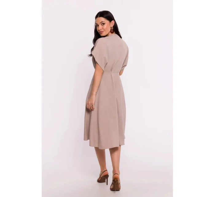 Rozšířené šaty model 20843828 béžové - BeWear