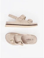 Exkluzívní hnědé dámské  sandály platforma