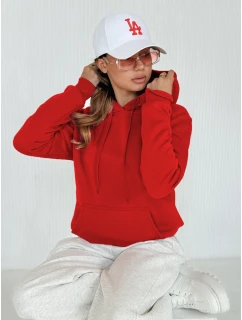 Dámská mikina s kapucí BASIC červená model 21962146 - Dstreet