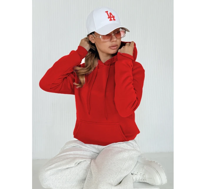 Dámská mikina s kapucí BASIC červená model 21962146 - Dstreet Dámská mikina s kapucí BASIC červená model 21962146 - Dstreet