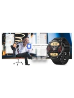 Chytré hodinky Gravity GT21-6 + červený silikonový řemínek