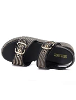 Dámské sandály na platformě černo-zlaté Artiker 58C1741