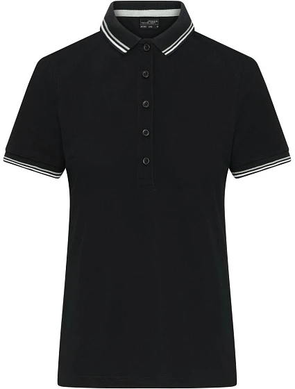 Daiber JN 1305 Dámské těžké piqué polo s proužky 02.1305 black/white/grey Daiber JN 1305 Dámské těžké piqué polo s proužky 02.1305 black/white/grey